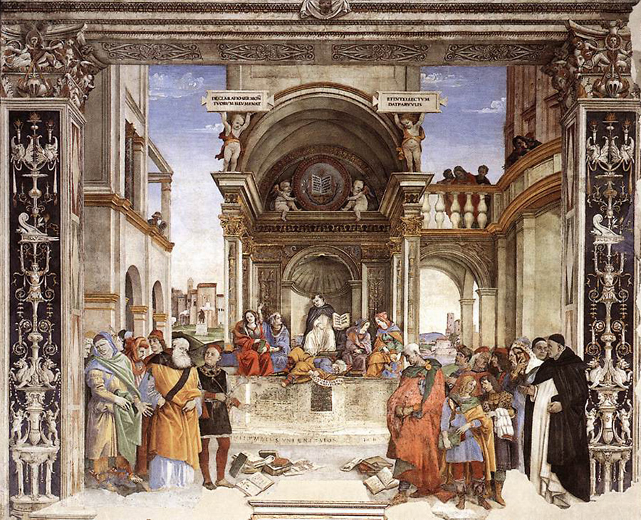 triumph of saint thomas aquinas over the heretics
